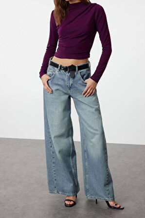 Moda Kare Yaka Örme Slim Düz Desen Casual Günlük Crop Kısa Kol Bluz