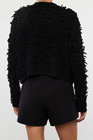 Kadın Modern Tarz Regular Bisiklet Yaka Regular Triko Hırka