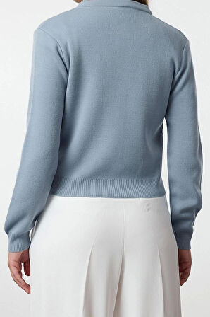 Kadın Modern Tarz Regular Bisiklet Yaka Regular Triko Hırka