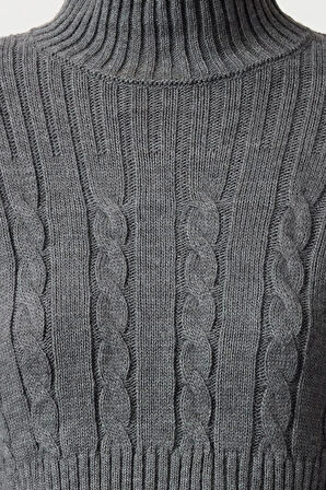 Stil Modern Kadın Regular Standart Kol Dik Yaka Triko Kazak