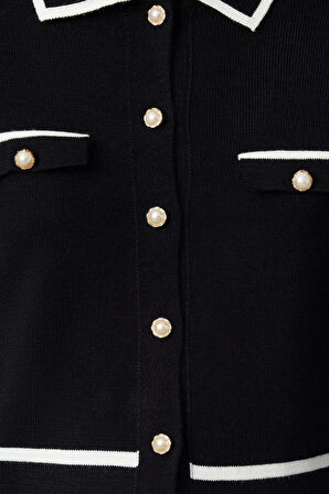 Kadın Modern Tarz Regular Polo Yaka Regular Triko Hırka