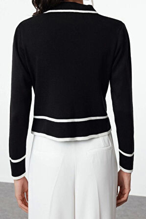 Kadın Modern Tarz Regular Polo Yaka Regular Triko Hırka