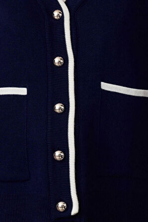 Kadın Modern Tarz Oversize V Yaka Regular Triko Hırka