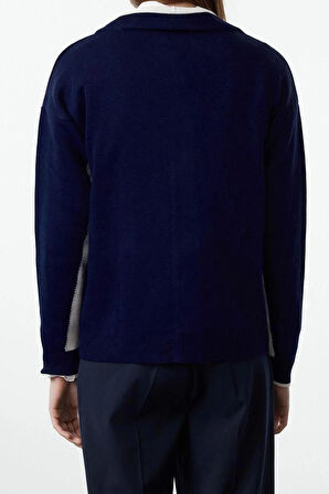 Kadın Modern Tarz Oversize V Yaka Regular Triko Hırka