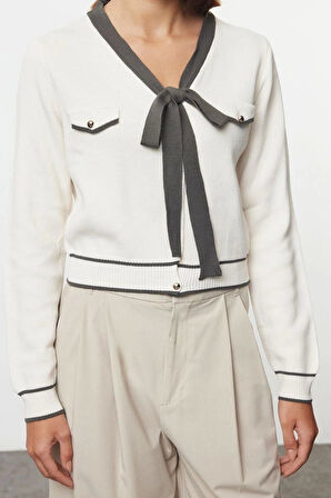 Kadın Modern Tarz Slim V Yaka Regular Triko Hırka