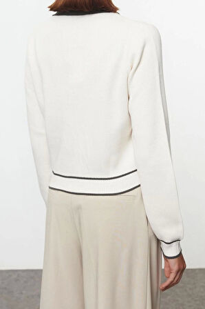 Kadın Modern Tarz Slim V Yaka Regular Triko Hırka