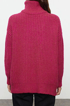 Stil Modern Kadın Regular Standart Kol Dik Yaka Yumuşak Dokulu Triko Kazak