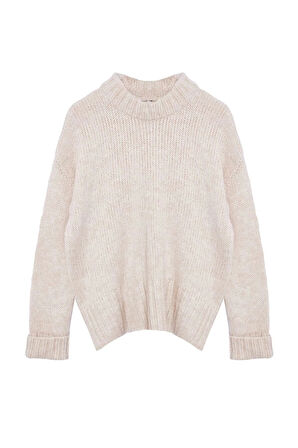 Stil Modern Kadın Regular Standart Kol Bisiklet Yaka Yumuşak Dokulu Triko Kazak