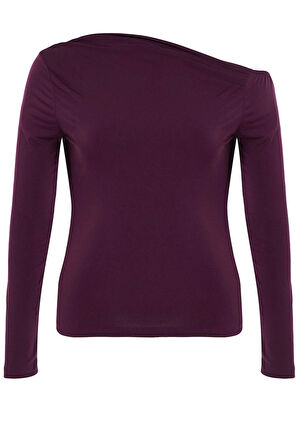 Stil Kadın Sandy Bluz Regular Örme Fitted Kalıp Büyük Beden