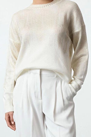 Stil Modern Kadın Regular Standart Kol Bisiklet Yaka Yumuşak Dokulu Basic Triko Kazak