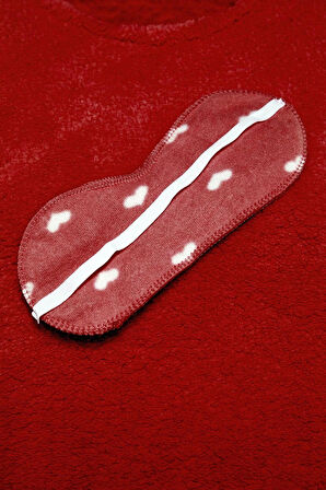 Tarz Rahat Büyük Beden Uzun Kollu Dar Paça Kalpli Polar Örme Pijama Takımı