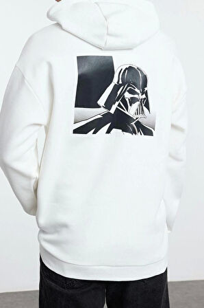 Tarz Bol Kapüşonlu Standart Kol Standart Normal Kesim Star Wars Lisanslı Sweatshirt