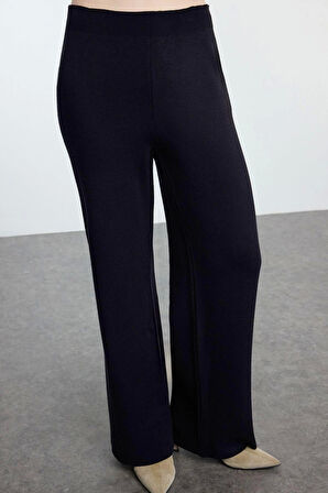 Tarz Kadın Modern Normal Bel Geniş Paça Geometrik Desenli Püskül Detaylı Triko Alt-Üst Takım