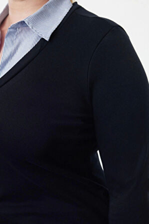 Stil Kadın Süprem Bluz Regular Örme Regular Kalıp Büyük Beden