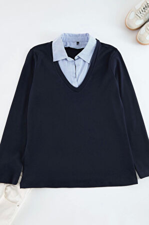 Stil Kadın Süprem Bluz Regular Örme Regular Kalıp Büyük Beden