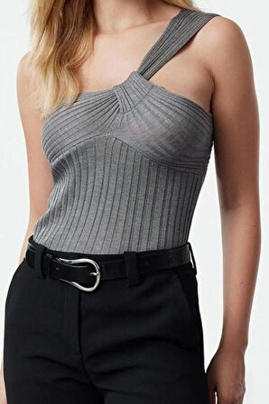 Stil Kadın Kalite Detaylı İnce Bluz Regular Triko Slim Kalıp