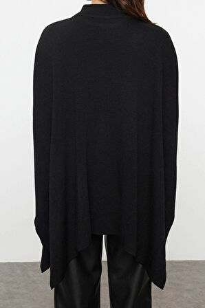 Stil Modern Kadın Regular Standart Kol Bisiklet Yaka Geniş Kalıp Dik Yaka Triko Kazak