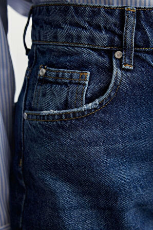 Stil Kadın Moda Denim Kot Pantolon Uzun Geniş Paça Yüksek Bel Jeans