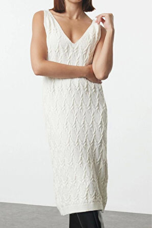 Moda Stil Regular Dik Yaka Regular Boy Triko Yumuşak Dokulu Süveter-Elbise Takım