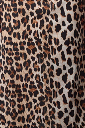 Moda Stil Regular Bisiklet Yaka Midi Boy Düz Kalıp Dokuma Elbise