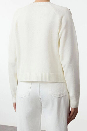 Kadın Modern Tarz Regular Bisiklet Yaka Regular Triko Hırka