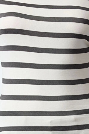 Stil Kadın Düz Yumuşak Kumaşlı Fitted Vücuda Oturan Bluz Regular Örme Slim Kalıp Düşük Kol