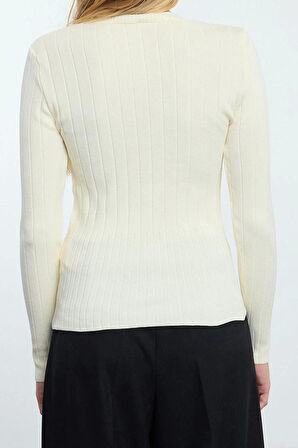 Stil Modern Kadın Regular Standart Kol Bisiklet Yaka Basic Triko Kazak