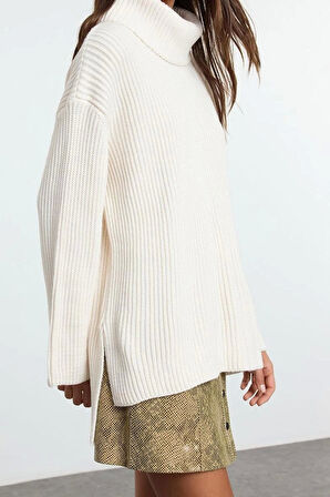 Stil Modern Kadın Regular Standart Kol Balıkçı Yaka Triko Kazak