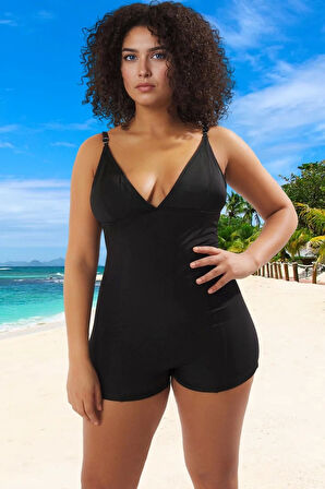 Konforlu Plus Size Mayo Tasarım Büyük Beden Esnek Kumaş Geniş Özgüvenli Stil