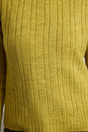 Stil Modern Kadın Regular Standart Kol Dik Yaka Yumuşak Dokulu Triko Kazak