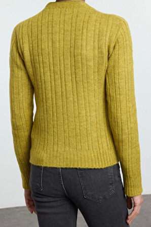 Stil Modern Kadın Regular Standart Kol Dik Yaka Yumuşak Dokulu Triko Kazak