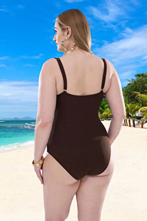 Konforlu Plus Size Mayo Tasarım Büyük Beden Hızlı Kuruyan Şık Detaylı Tam Destek