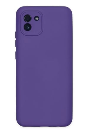 Samsung Galaxy A03 Kılıf Nano içi Kadife Silikon - Mor