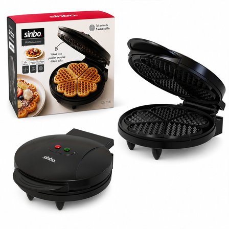 Döküm Belçika Waffle Makinesi Elektrikli 5 Waffle Yapışmaz Yüzey 850W SSM-2595