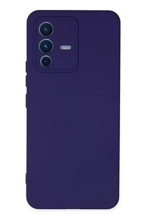 Vivo V23 5G Kılıf Nano içi Kadife Silikon - Mor