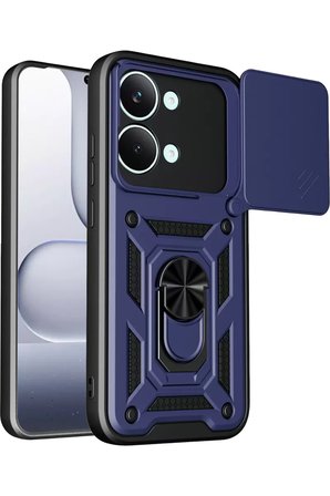 Xiaomi Poco X8 Pro Max Pars Lens Yüzüklü Silikon - Lacivert