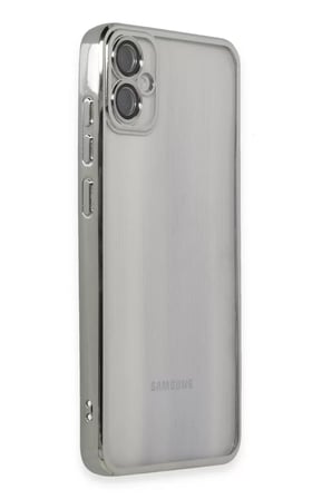 Samsung Galaxy A05 Kılıf Razer Lensli Silikon - Gümüş