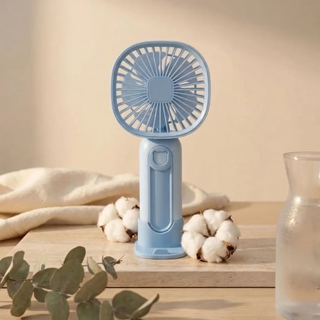 3 Kademeli Telefon Tutuculu Standlı Mini Fan – Tuşu Ayı Figürlü Masaüstü ve EldeKullanılabilen Taşınabilir Fan EKL30