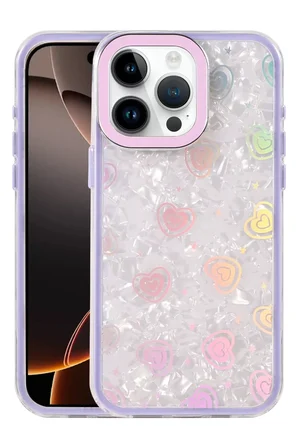 Apple iPhone 14 Pro Max Lumi Desenli Kapak - Mor