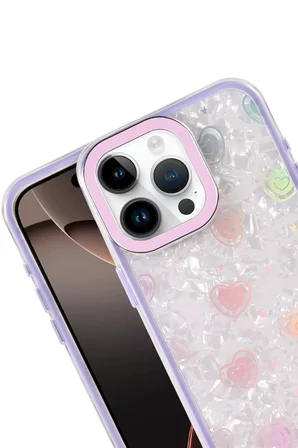 Apple iPhone 14 Pro Max Lumi Desenli Kapak - Mor