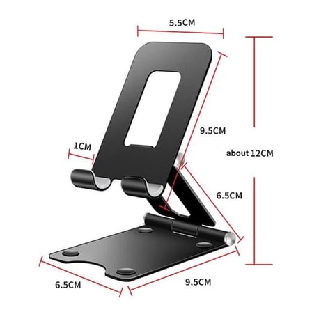 A30 Masaüstü Metal Telefon Stand Tutacağı Çift Eksenli Katlanabilir