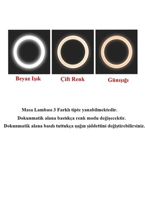 Şarjlı Sarı Ve Beyaz Renk Masa Lambası Wt-005