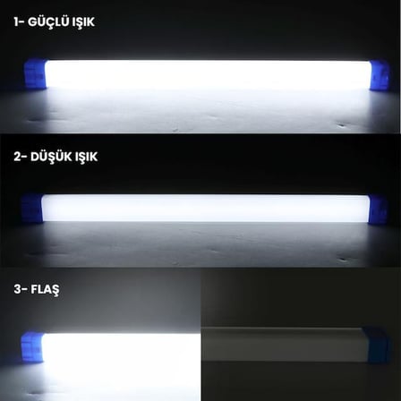 T530 32cm 40W Çubuk Portatif LED Işıldak Şarjlı Tüp Lamba 1200mAh