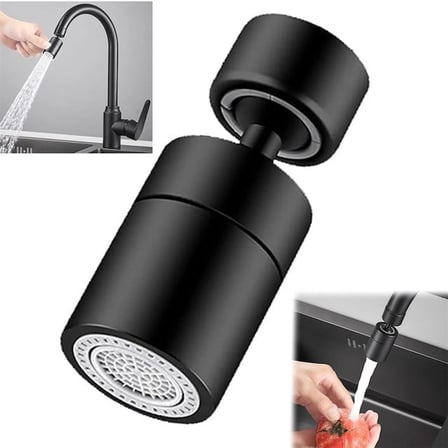 SN-29318 Çift Hız Ayarlı Siyah Musluk Başlığı