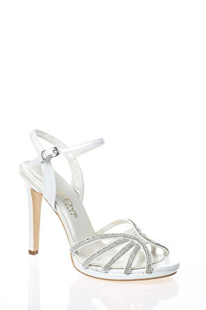 Kadın Gold Ayna Beş Taş Abiye Ayakkabı Kadın Topuklu Şık Gece Ayakkabısı Zarif Tasarım