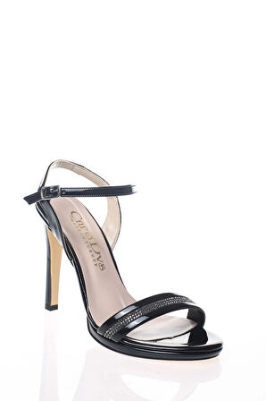 Kadın Gold Parlak Topuklu Abiye Ayakkabı Kadın Topuklu Şık Gece Ayakkabısı Zarif Tasarım