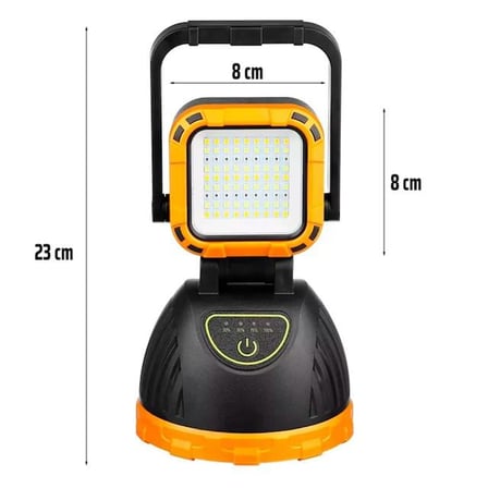 PM-8033A Solar Şarjlı 6 Modlu EL Feneri Ve Işıldak Acil Durum Lambası (Beyaz Sarı Kırmızı)