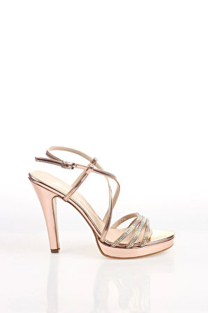 Rose Aynataşlı Kadın Abiye Ayakkabı92071Cnr Kadın Topuklu Şık Gece Ayakkabısı Zarif Tasarım