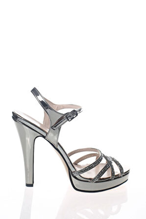 Kadın Gold Taşlı Abiye Ayakkabı Kadın Topuklu Şık Gece Ayakkabısı Zarif Tasarım Yüksek Topuk