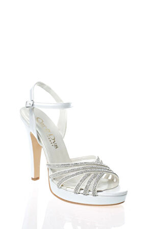 Kadın Gold Abiye Ayakkabı Kadın Topuklu Şık Gece Ayakkabısı Zarif Tasarım Yüksek Topuk